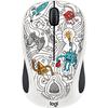 Mouse Logitech M238 - Doodle Collection - TECHIE WHITE, Wireless, USB, Optic, 1000dpi, Multicolor