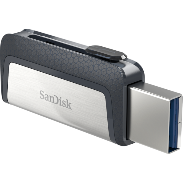 Memorie USB SanDisk Ultra Dual Drive, 128GB, USB 3.1/USB Type-C, Negru/Argintiu