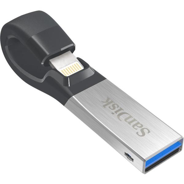 Memorie USB SanDisk iXpand, 16GB, USB 3.0/Lightning, Gri