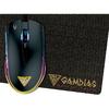 Mouse gaming Gamdias ZEUS E1 RGB, USB, Optic, 3200dpi, Negru + Mouse Pad NYX E1