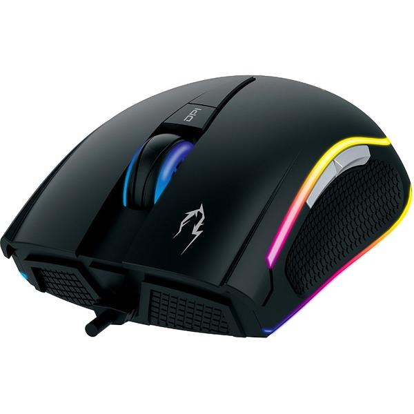 Mouse gaming Gamdias ZEUS E1 RGB, USB, Optic, 3200dpi, Negru + Mouse Pad NYX E1