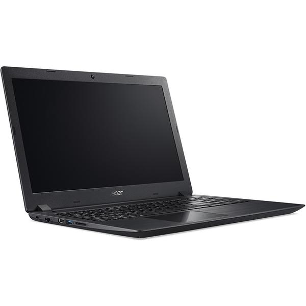 Laptop Acer Aspire A315-51-3352, 15.6'' FHD, Core i3-6006U 2.0GHz, 4GB DDR4, 256GB SSD, Intel HD 520, Linux, Negru