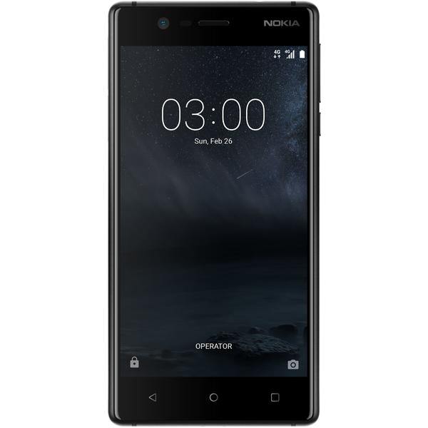 Smartphone Nokia 3, Dual SIM, 5.0'' IPS LCD Multitouch, Quad Core 1.3GHz, 2GB RAM, 16GB, 8MP, 4G, Matte Black