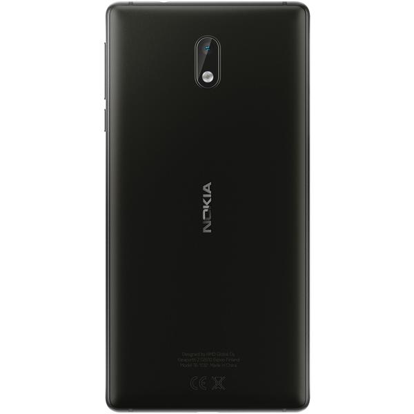 Smartphone Nokia 3, Dual SIM, 5.0'' IPS LCD Multitouch, Quad Core 1.3GHz, 2GB RAM, 16GB, 8MP, 4G, Matte Black
