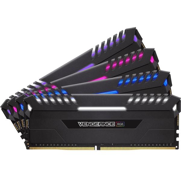 Memorie Corsair Vengeance RGB LED, 32GB, DDR4, 3200MHz, CL16, 1.35V, Kit Quad Channel