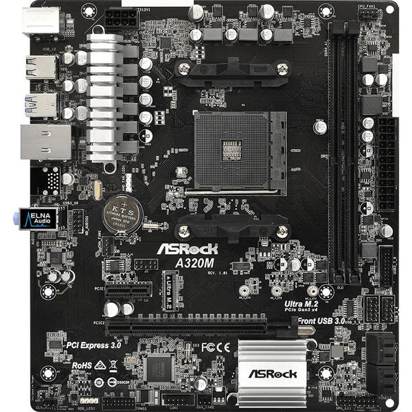 Placa de baza ASRock A320M, Socket AM4, mATX