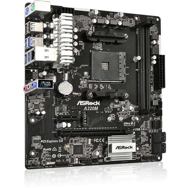 Placa de baza ASRock A320M, Socket AM4, mATX