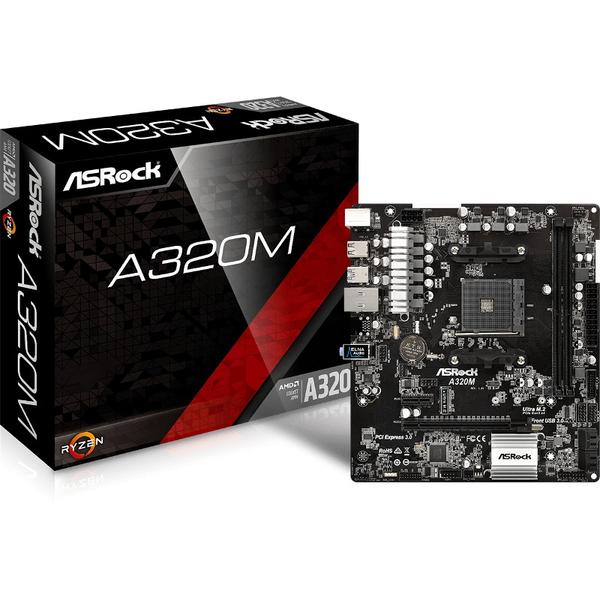 Placa de baza ASRock A320M, Socket AM4, mATX