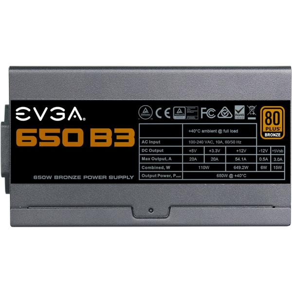Sursa EVGA 650 B3, 650W, Certificare 80+ Bronze