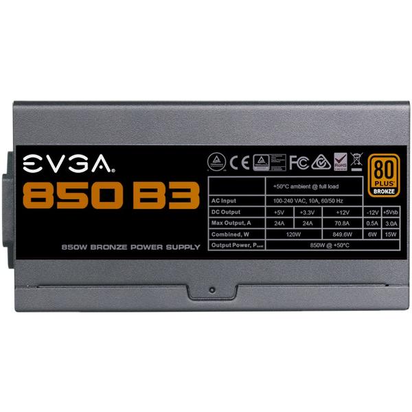 Sursa EVGA 850 B3, 850W, Certificare 80+ Bronze