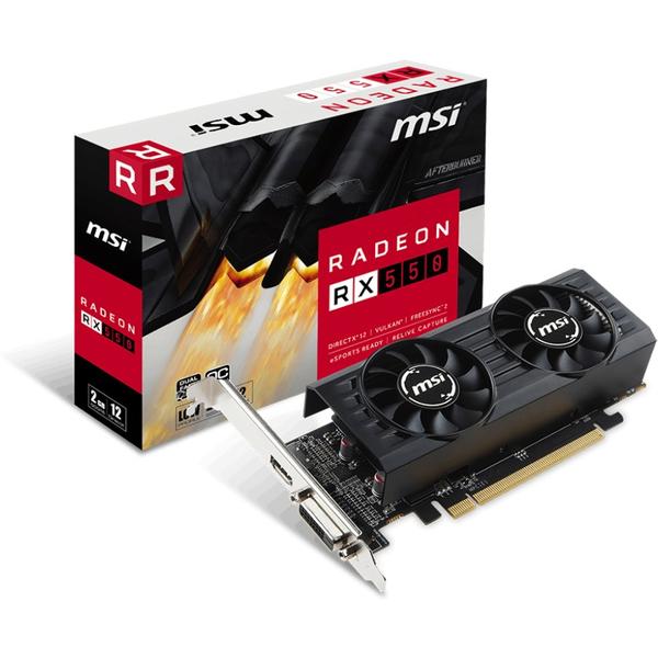 Placa video MSI Radeon RX 550 2GT LP OC, 2GB GDDR5, 128 biti