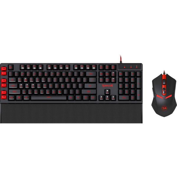 Kit Tastatura si Mouse Redragon Yaksa + Nemeanlion, USB, Negru