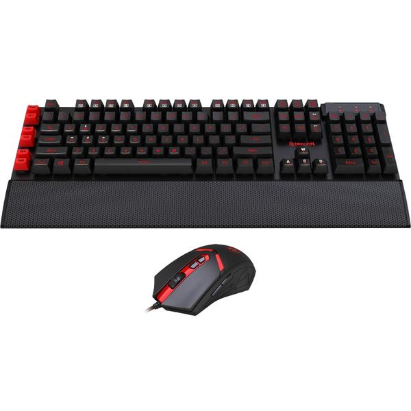 Kit Tastatura si Mouse Redragon Yaksa + Nemeanlion, USB, Negru
