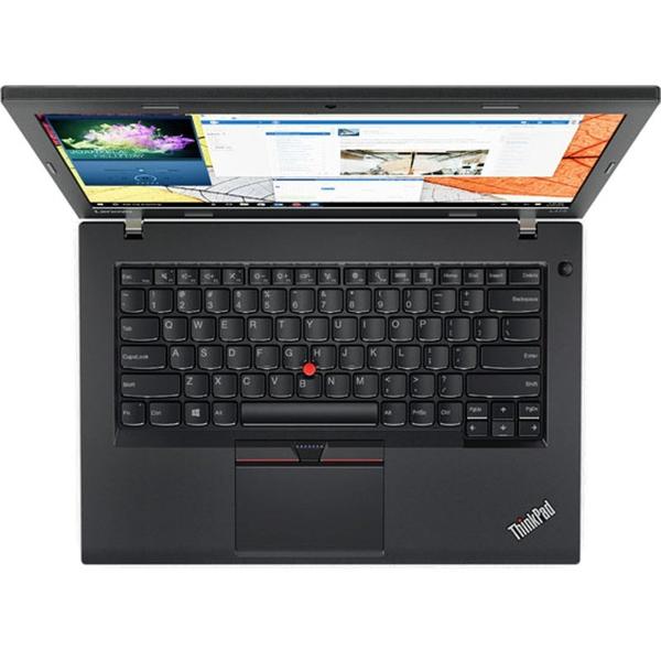 Laptop Lenovo ThinkPad L470, 14.0'' FHD, Core i7-7500U 2.7GHz, 8GB DDR4, 256GB SSD, Radeon R5 M430 2GB, FingerPrint Reader, Win 10 Pro 64bit, Negru