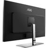 Monitor LED AOC U3277FWQ, 31.5'' 4K UHD, 4ms, Negru/Argintiu