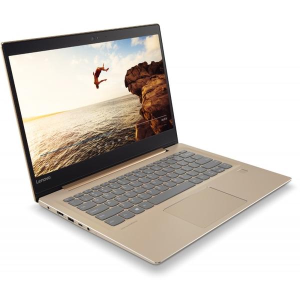 Laptop Lenovo IdeaPad 520S-14IKB, 14.0'' FHD, Core i7-7500U 2.7GHz, 8GB DDR4, 1TB HDD + 128GB SSD, Intel HD 620, Win 10 Home 64bit, Gold