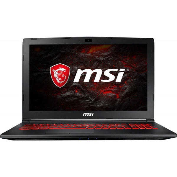 Laptop MSI GL62M 7REX, 15.6'' FHD, Core i7-7700HQ 2.8GHz, 8GB DDR4, 1TB HDD + 128GB SSD, GeForce GTX 1050 Ti 2GB, Red Backlit, Win 10 Home 64bit, Negru
