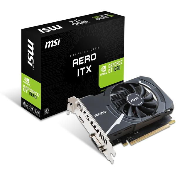 Placa video MSI GeForce GT 1030 AERO ITX OC, 2GB GDDR5, 64 biti