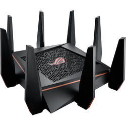 ROG Rapture GT-AC5300, Gigabit, 802.11 a/b/g/n/ac, 1 x WAN, 8 x LAN, 1000 + 2167 + 2167Mbps, Tri Band AC5300