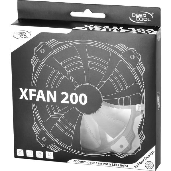 Ventilator PC Deepcool Xfan 200 Red LED, 200mm