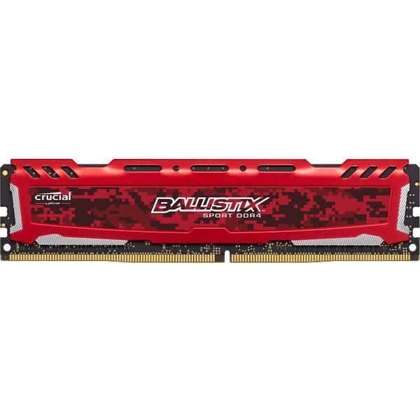 Memorie Crucial Ballistix Sport LT Red, 4GB, DDR4, 2400MHz, CL16, 1.2V