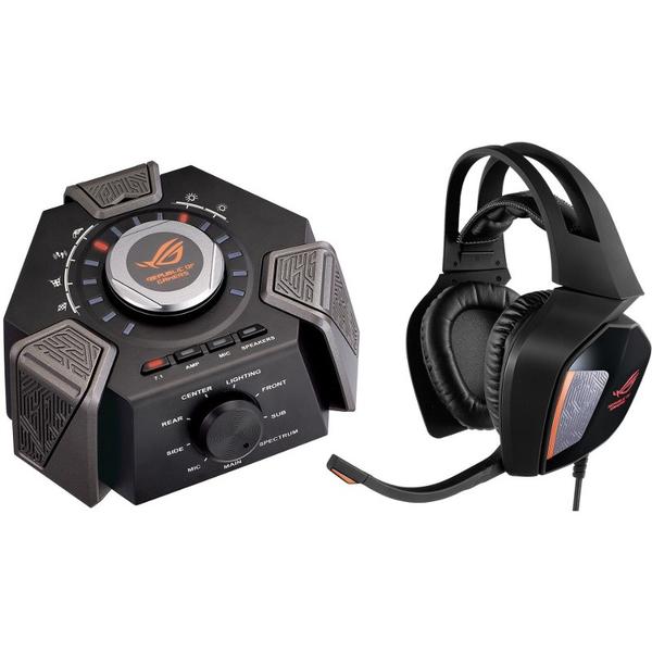 Casti gaming Asus ROG Centurion, Jack 3.5mm/USB, Negru