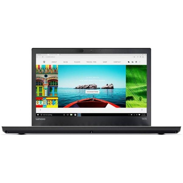 Laptop Lenovo ThinkPad T470, 14.0'' FHD, Core i5-7200U 2.5GHz, 8GB DDR4, 256GB SSD, Intel HD 620, 4G LTE, FingerPrint Reader, Win 10 Pro 64bit, Negru