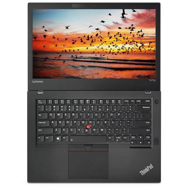 Laptop Lenovo ThinkPad T470p, 14.0'' FHD, Core i7-7700HQ 2.8GHz, 8GB DDR4, 256GB SSD, GeForce 940MX 2GB, FingerPrint Reader, Win 10 Pro 64bit, Negru