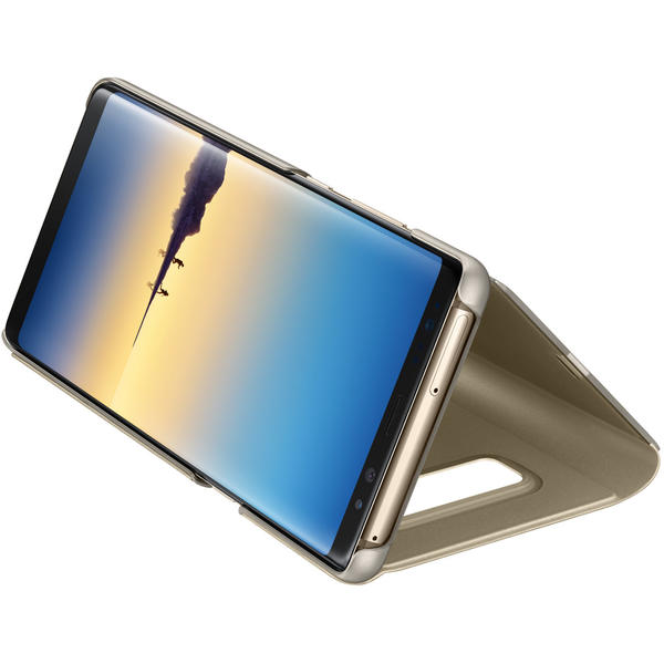 Husa Samsung Clear View Standing pentru Galaxy Note 8 (N950), Auriu