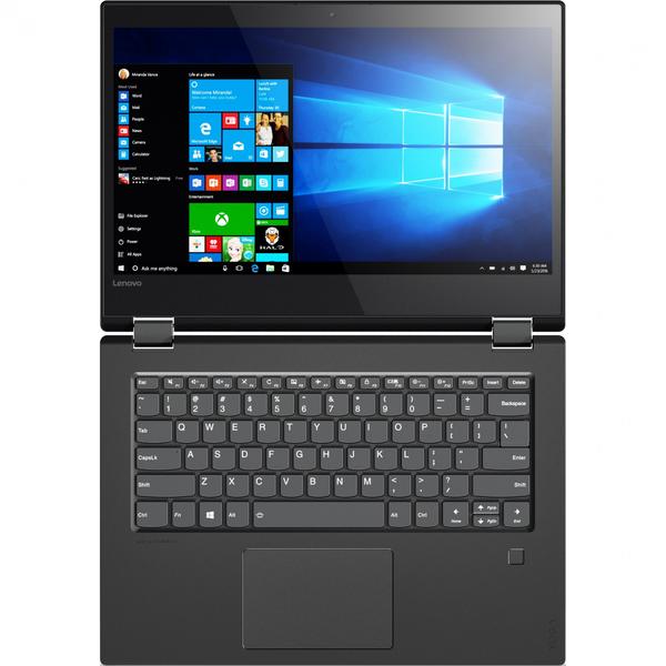 Laptop Lenovo Yoga 520-14IKB, 14.0" FHD Touch, Core i5-7200U 2.5GHz, 8GB DDR4, 1TB HDD, Intel HD 620, Win 10 Home, Negru