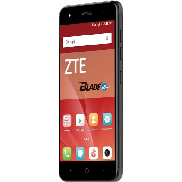 Smartphone ZTE Blade V8 Mini, Dual SIM, 5.0'' IPS LCD Multitouch, Octa Core 1.4GHz, 2GB RAM, 16GB, Dual 13MP + 2MP, 4G, Black