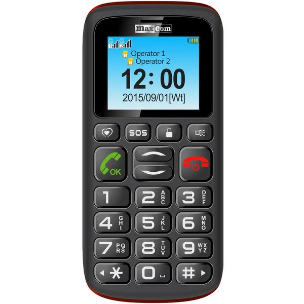 Telefon mobil MAXCOM Comfort MM428, Dual SIM, 1.8'', 2G, Negru