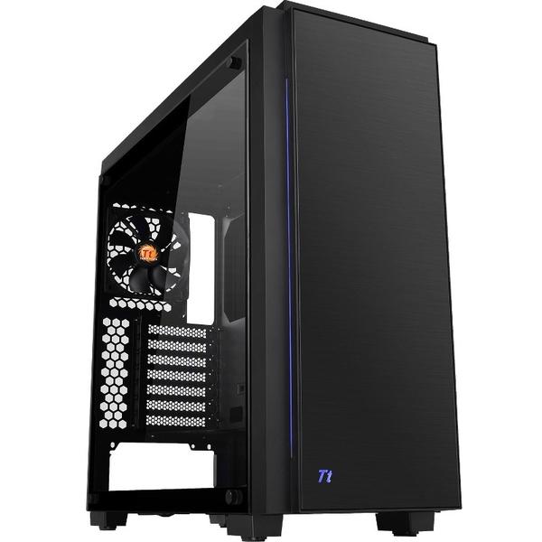 Carcasa Thermaltake Versa C23 Tempered Glass RGB Edition, MiddleTower, Fara sursa, Negru