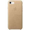 Capac protectie spate Apple Leather Case pentru iPhone 7, Tan
