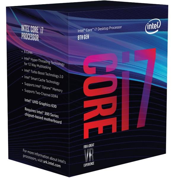 Procesor Intel Core i7-8700 Coffee Lake, 3.2GHz, 12MB, 65W, Socket 1151 v2, Box