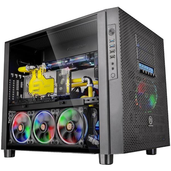 Carcasa Thermaltake Core X5 Tempered Glass Edition, Cube, Fara sursa, Negru