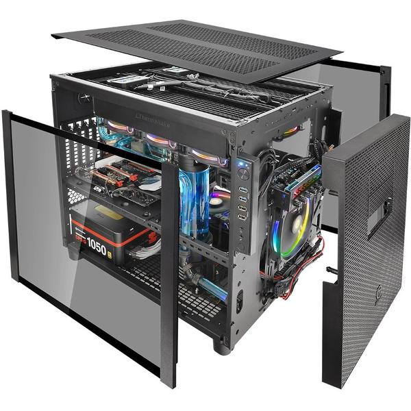 Carcasa Thermaltake Core X5 Tempered Glass Edition, Cube, Fara sursa, Negru