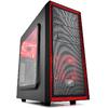 Carcasa Deepcool Tesseract SW-RD, MiddleTower, Fara sursa, Negru/Rosu