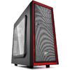 Carcasa Deepcool Tesseract SW-RD, MiddleTower, Fara sursa, Negru/Rosu