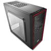 Carcasa Deepcool Tesseract SW-RD, MiddleTower, Fara sursa, Negru/Rosu