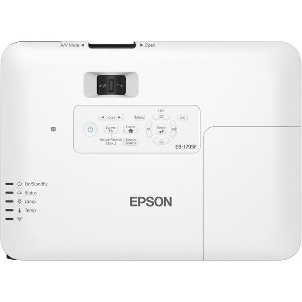 Videoproiector Epson EB-1795F, 3200 ANSI, Full HD, Alb/Negru