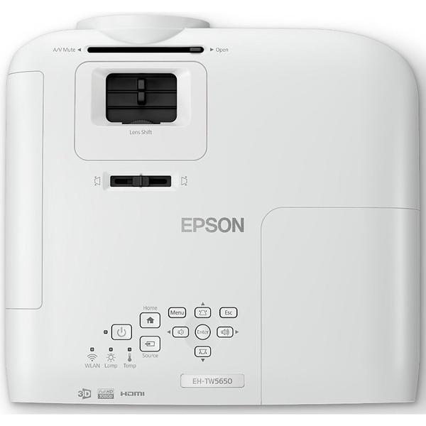 Videoproiector Epson EH-TW5650, 2500 ANSI, Full HD, Alb