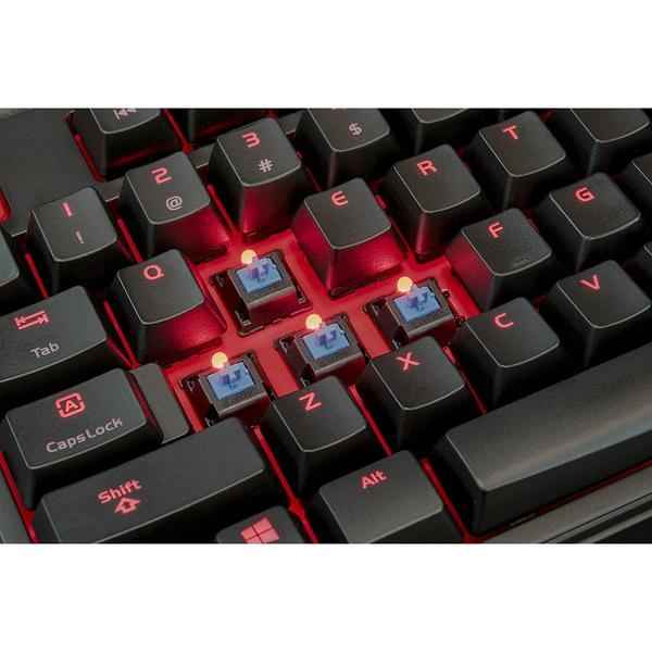 Tastatura gaming Thermaltake Tt eSPORTS MEKA Pro, USB, Layout US, Cherry MX Blue, Negru