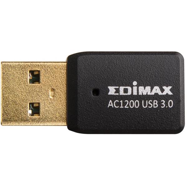 Placa de retea Wireless Edimax EW-7822UTC, Adaptor, USB 3.0, 802.11 a/b/g/n/ac, 300Mbps + 867Mbps, Dual Band AC1200