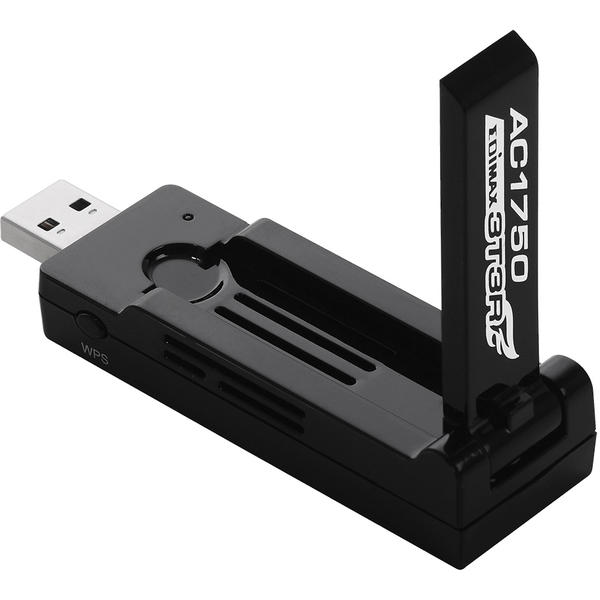 Placa de retea Wireless Edimax EW-7833UAC, Adaptor, USB 3.0, 802.11 a/b/g/n/ac, 450Mbps + 1300Mbps, Dual Band AC1750