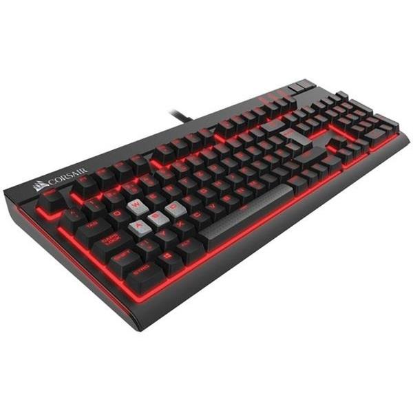 Tastatura Corsair STRAFE Red LED, USB, Layout EU, Cherry MX Red, Negru