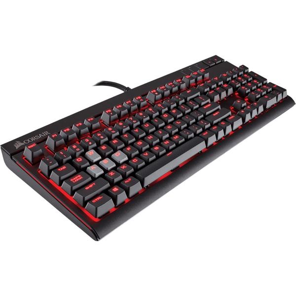 Tastatura Corsair STRAFE Red LED, USB, Layout EU, Cherry MX Brown, Negru