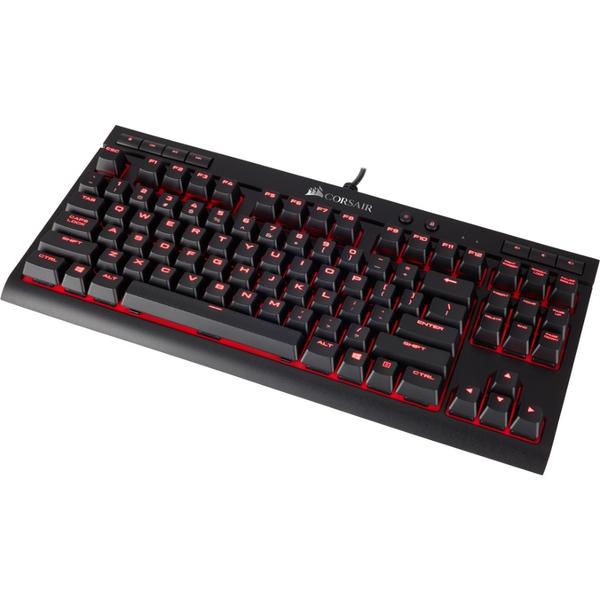Tastatura Corsair K63 Red LED, USB, Layout EU, Cherry MX Red, Negru