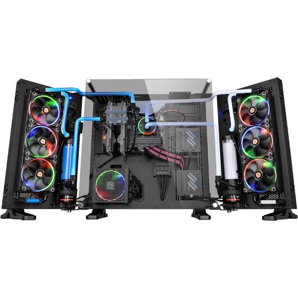 Carcasa Thermaltake Core P7 Tempered Glass Edition, FullTower, Fara sursa, Negru