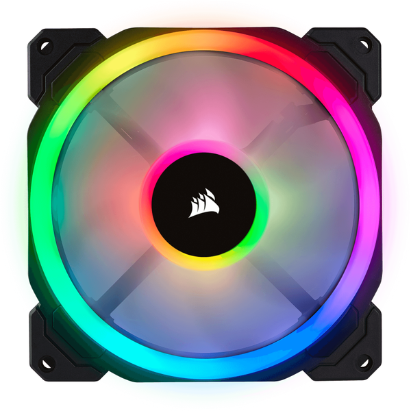 Ventilator PC Corsair LL140 RGB LED Static Pressure, 140mm, 2 Fan Pack